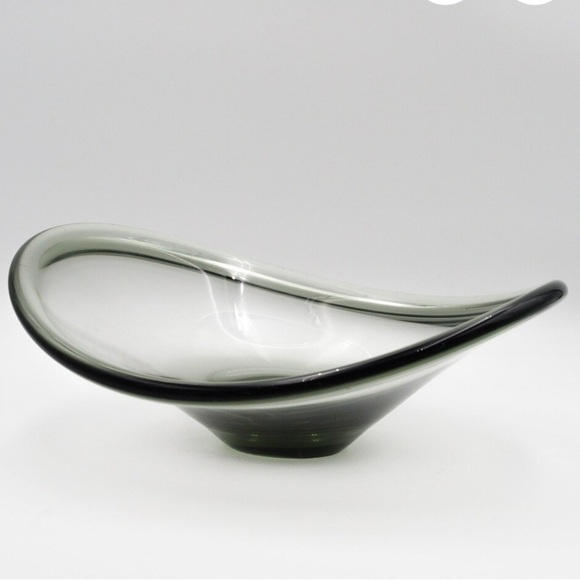 Vintage | Holmegarrd Denmark "Selandia" Smoked Glass Bowl Signed 1956 - Picture 1 of 10